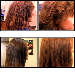 Natural Hair Straightening Before and After